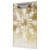 Goldene Schneeflocke Klemmbrett (Links)