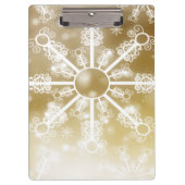 Goldene Schneeflocke Klemmbrett (Vorderseite)