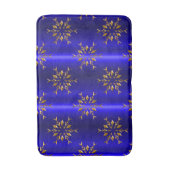 Goldene Schneeflocke zu Blauen Weihnachten Badematte (Vorderseite Vertikal)