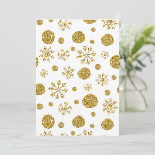 Goldene Schneeflocken 1 Dankeskarte