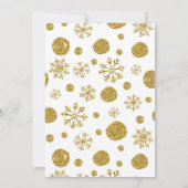 Goldene Schneeflocken 1 Dankeskarte (Rückseite)