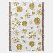 Goldene Schneeflocken 1 Decke (Vorderseite Vertikal)