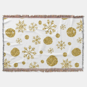 Goldene Schneeflocken 1 Decke