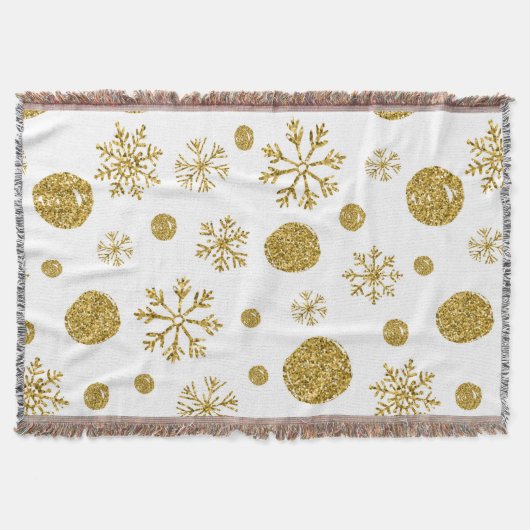 Goldene Schneeflocken 1 Decke (Vorderseite)
