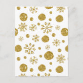 Goldene Schneeflocken 1 Feiertagspostkarte (Vorderseite)