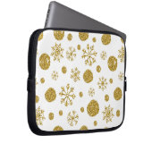 Goldene Schneeflocken 1 Laptopschutzhülle (Vorne Rechts)