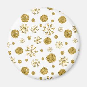 Goldene Schneeflocken 1 Magnet