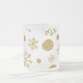 Goldene Schneeflocken 1 Mattglastasse (Mittel)