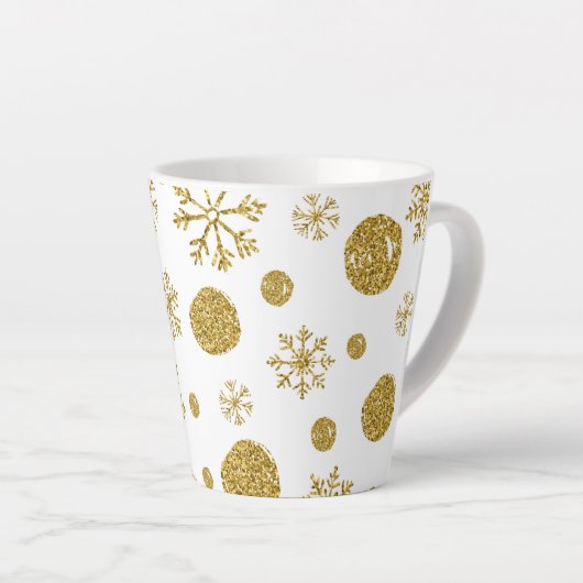 Goldene Schneeflocken 1 Milchtasse (Rechte Ecke)