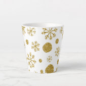 Goldene Schneeflocken 1 Milchtasse (Vorderseite)