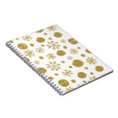 Goldene Schneeflocken 1 Notizblock (Rechte Seite)