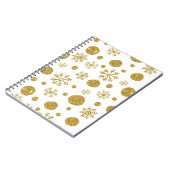 Goldene Schneeflocken 1 Notizblock (Linke Seite)