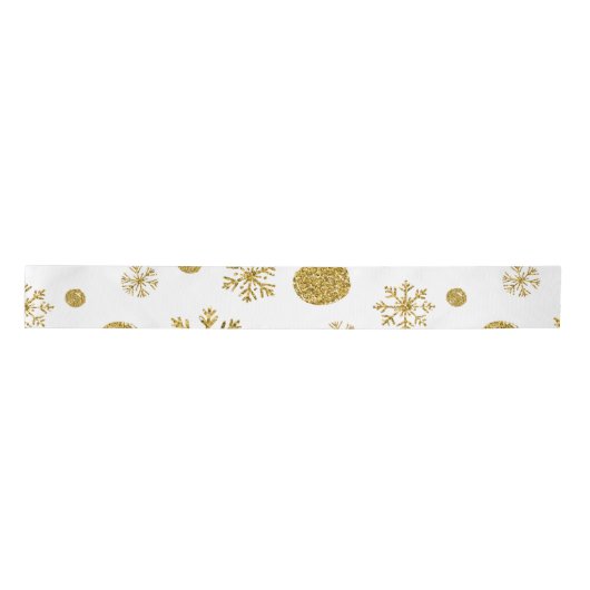 Goldene Schneeflocken 1 Satinband (Vorderseite)