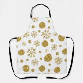 Goldene Schneeflocken 1 Schürze (Vorderseite)