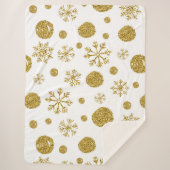 Goldene Schneeflocken 1 Sherpadecke (Vorderseite)