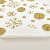 Goldene Schneeflocken 1 Sherpadecke (3/4)