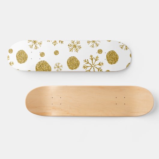 Goldene Schneeflocken 1 Skateboard (Horizontal)
