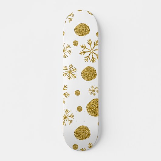 Goldene Schneeflocken 1 Skateboard (Vorne)