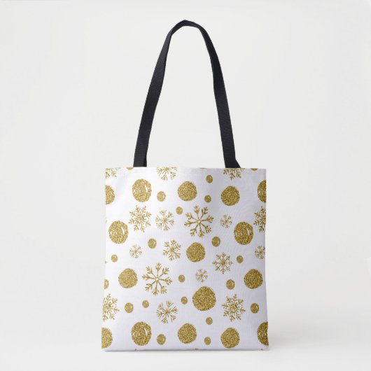 Goldene Schneeflocken 1 Tasche (Vorderseite)