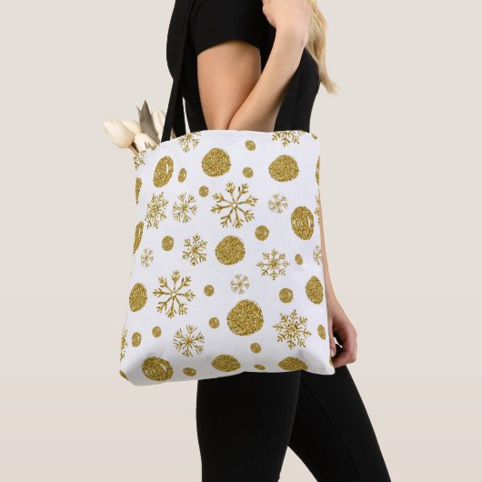 Goldene Schneeflocken 1 Tasche (Von Nahem)