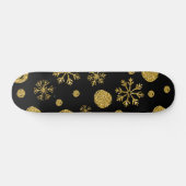 Goldene Schneeflocken 2 Skateboard (Horizontal)