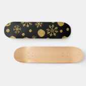 Goldene Schneeflocken 2 Skateboard (Horizontal)