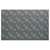 Goldene Schneeflocken auf der Marine Stoff (Yard (91,4 cm))