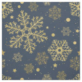 Goldene Schneeflocken auf der Marine Stoff (Muster)