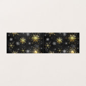 Goldene Schneeflocken auf schwarzem Hintergrund (Außenseite Aufgefaltet)