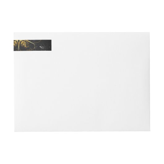 Goldene Schneeflocken auf schwarzem Hintergrund (Vorderseite)