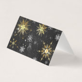 Goldene Schneeflocken auf schwarzem Hintergrund (Rückseite)