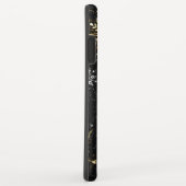 Goldene Schneeflocken auf schwarzem Hintergrund Case-Mate iPhone Hülle (Hinten/Rechts)