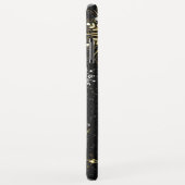 Goldene Schneeflocken auf schwarzem Hintergrund Case-Mate iPhone Hülle (Hinten/Rechts)