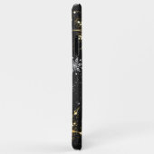 Goldene Schneeflocken auf schwarzem Hintergrund Case-Mate iPhone Hülle (Hinten/Rechts)