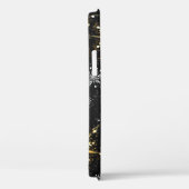 Goldene Schneeflocken auf schwarzem Hintergrund Case-Mate iPhone Hülle (Rückseite / Rechts)