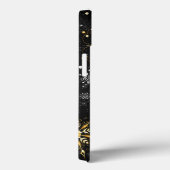 Goldene Schneeflocken auf schwarzem Hintergrund Case-Mate iPhone Hülle (Rückseite / Rechts)