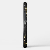 Goldene Schneeflocken auf schwarzem Hintergrund Case-Mate iPhone Hülle (Rückseite / Rechts)