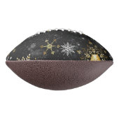 Goldene Schneeflocken auf schwarzem Hintergrund Football (Gedreht 90)