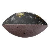 Goldene Schneeflocken auf schwarzem Hintergrund Football (Gedreht 270)
