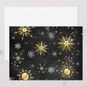 Goldene Schneeflocken auf schwarzem Hintergrund Programm (Vorne/Hinten)