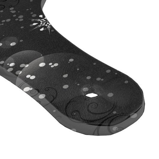 Goldene Schneeflocken auf schwarzem Hintergrund Schneidebrett (Ecke)