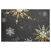 Goldene Schneeflocken auf schwarzem Hintergrund Stoff (Fat Quarter (45,7 x 55,9 cm))