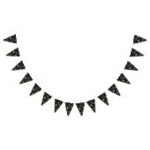 Goldene Schneeflocken auf schwarzem Hintergrund Wimpelkette (Alle)