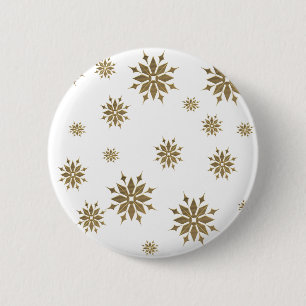 Goldene Schneeflocken Button