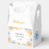 Goldene Schneeflocken Danke Geschenkschachtel (Geöffnet)