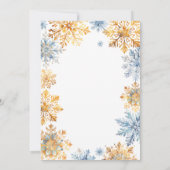 Goldene Schneeflocken Dankeskarte (Rückseite)