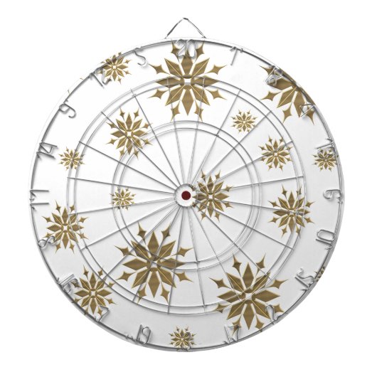 Goldene Schneeflocken Dartscheibe (vorne)