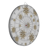 Goldene Schneeflocken Dartscheibe (Vorderseite Links)