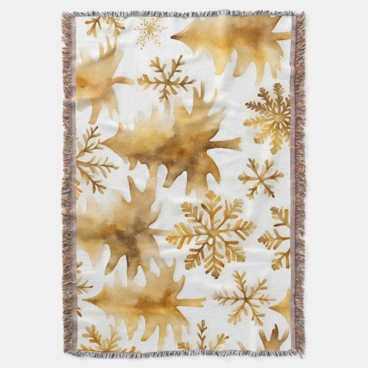 Goldene Schneeflocken Decke (Vorderseite Vertikal)