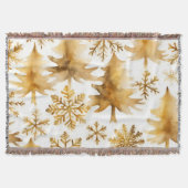 Goldene Schneeflocken Decke (Vorderseite)